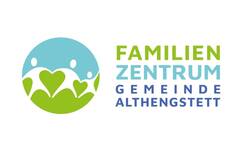 Grün-Blaues Logo Familienzentrum Gemeinde Alhengstett
