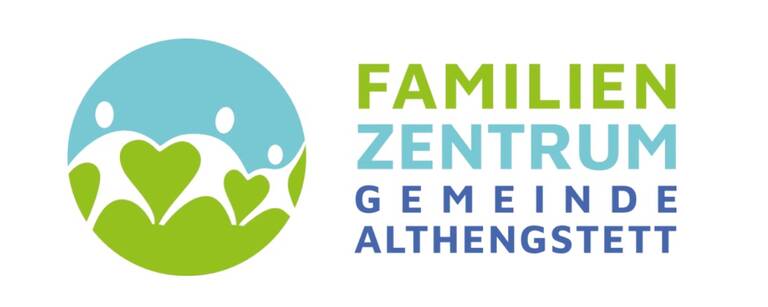 Grün-Blaues Logo Familienzentrum Gemeinde Alhengstett