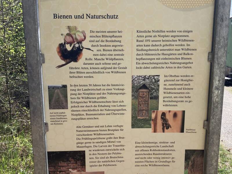 Schautafel über den Calwer Bienenlehrpfad des Bezirksimkervereins Calw e.V.