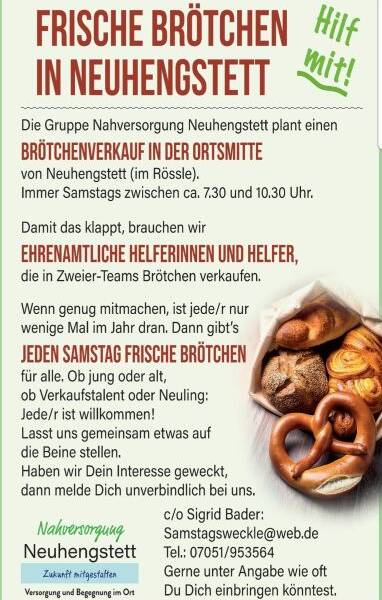 Frische brötchen in Neuhengstett, Nahversorgung neuhengstett