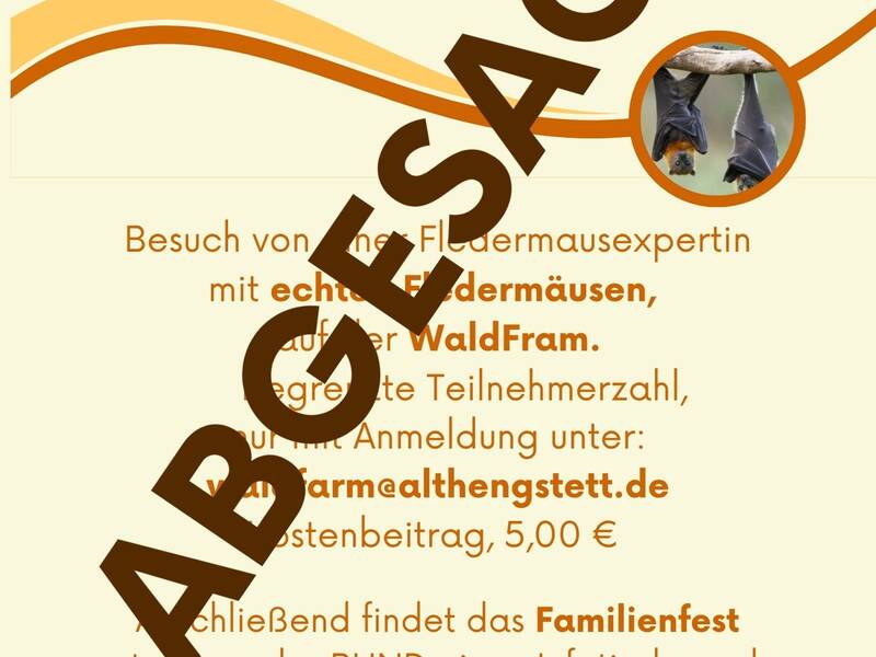 Fledermausbesichtigung Abgesagt